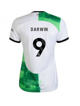 Liverpool Darwin Nunez #9 Auswärtstrikot für Frauen 2023-24 Kurzarm